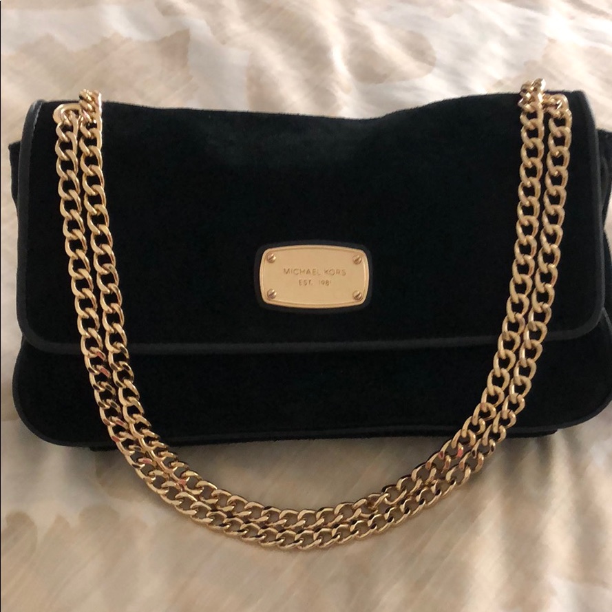 Michael Kors- Black Suede Purse